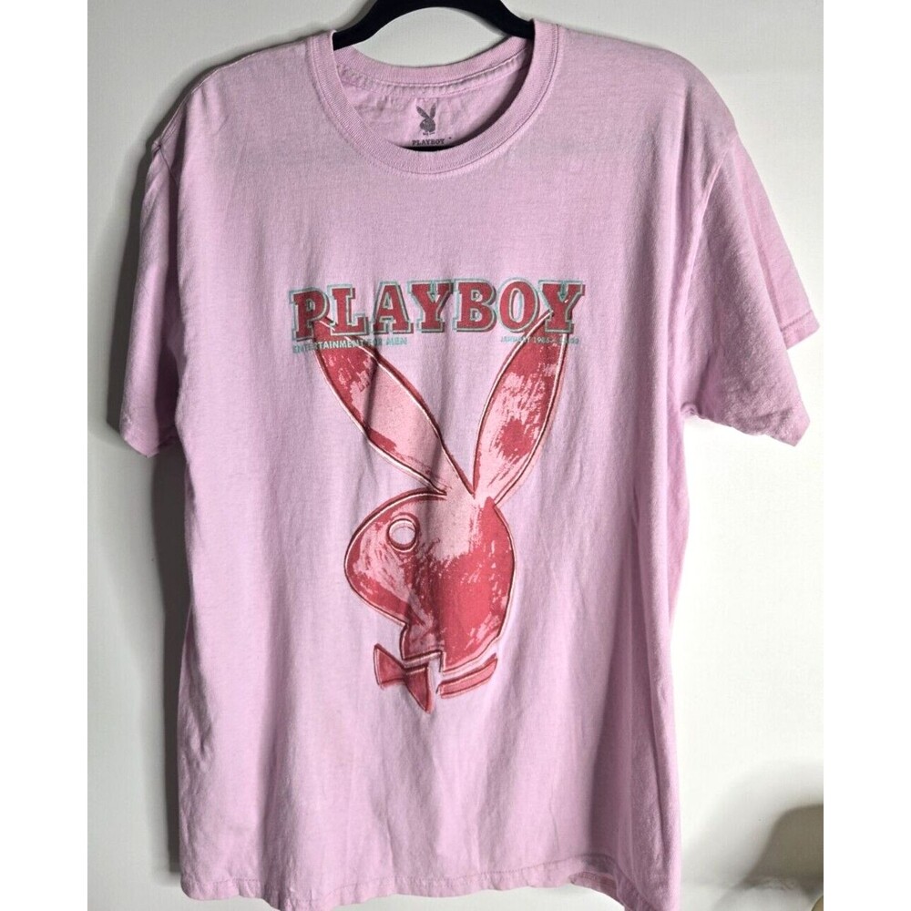 PLAYBOY Light Pink Graphic Short Sleeve Tee